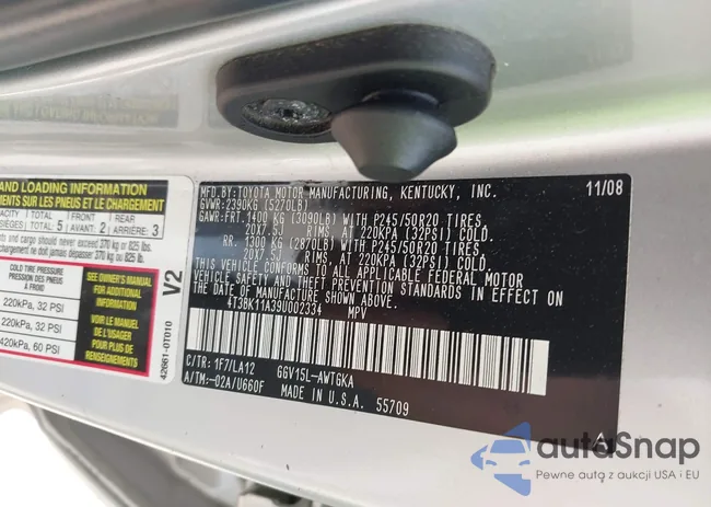 4T3BK11A39U002334: 42907770