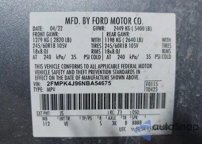 2FMPK4J96NBA54675: 42907901