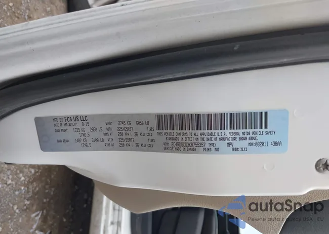 2C4RDGCG3KR755357: 42908143