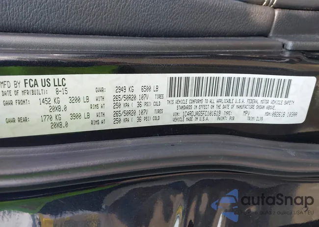 1C4RDJAG5FC101619: 42908247