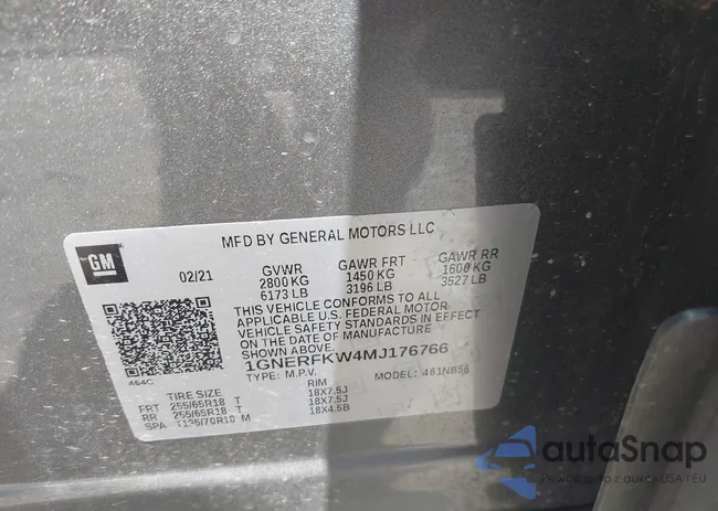 1GNERFKW4MJ176766: 42907304