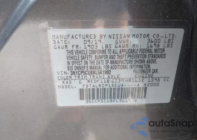 3N1CP5CU8KL561902: 42907560