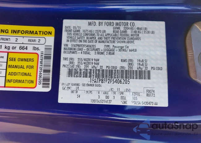 1FATP8FF2F5406205: 42907643