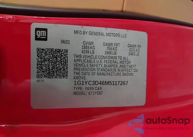 1G1YC3D46M5117267: 42908731