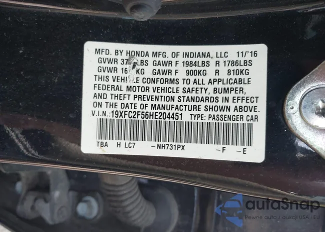 19XFC2F56HE204451: 42908809