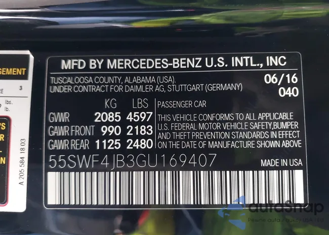 55SWF4JB3GU169407: 42908852