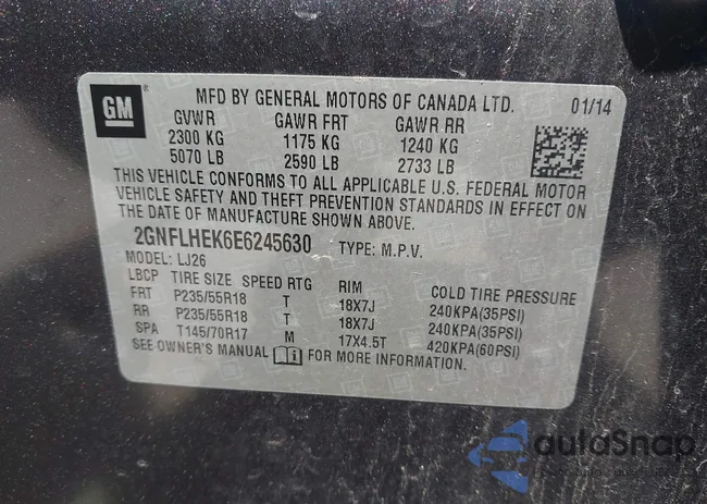 2GNFLHEK6E6245630: 42909066