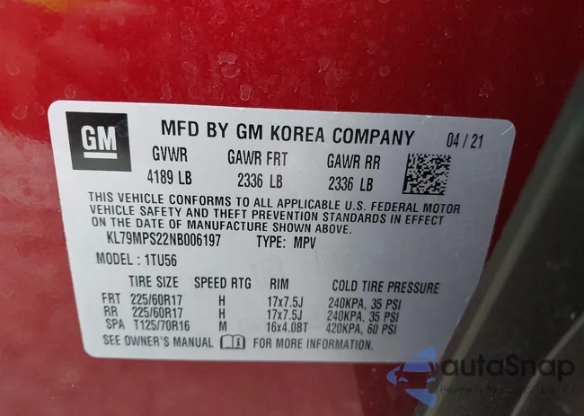 KL79MPS22NB006197: 42909244