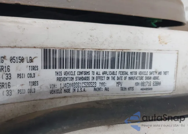 1J4GX48S61C526523: 42908291