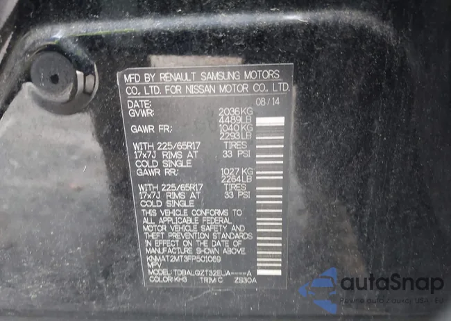 KNMAT2MT3FP501069: 42908349