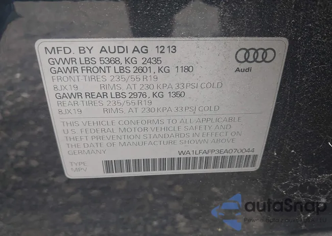 WA1LFAFP3EA070044: 42908566