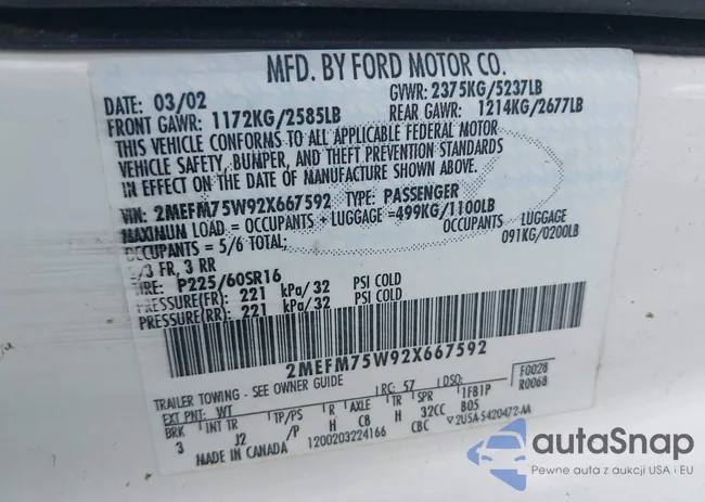 2MEFM75W92X667592: 42909733