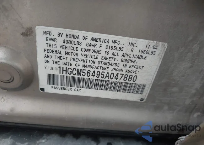 1HGCM56495A047880: 42909738