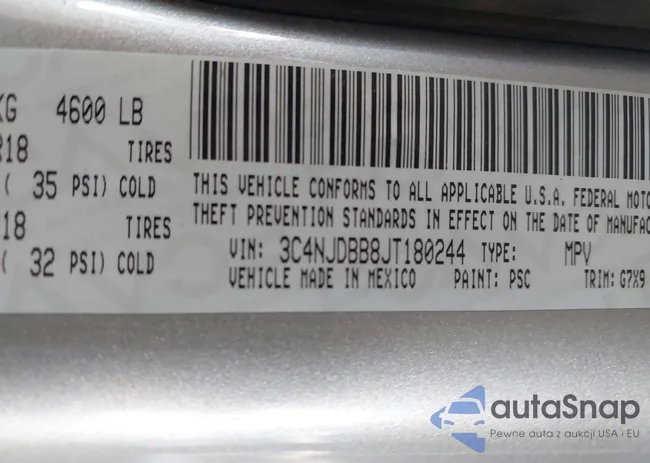 3C4NJDBB8JT180244: 42909940