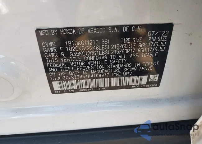 3CZRZ2H34PM706977: 42909975