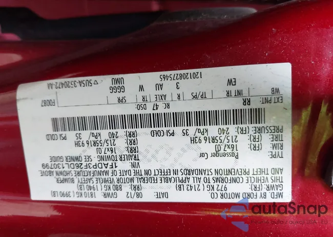 1FADP3F26DL130799: 42909363