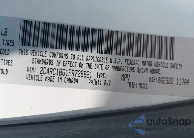 2C4RC1BG1FR726821: 42911080