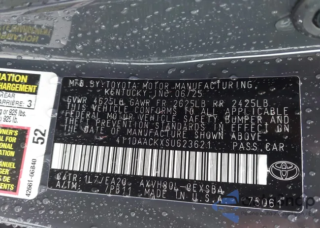 4T1DAACKXSU623621: 42911093