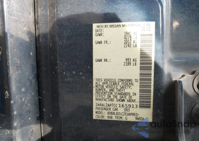 1N4AL2AP7CC165913: 42911187