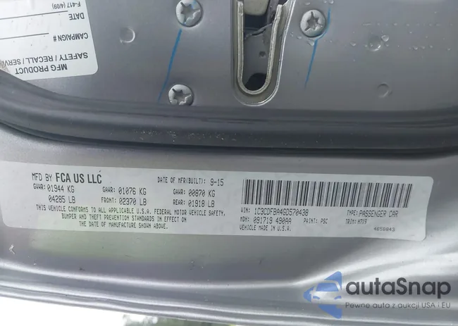 1C3CDFBA4GD570438: 42911245