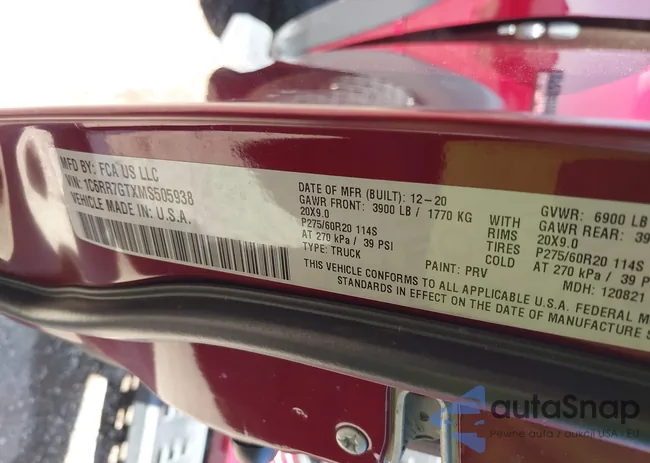 1C6RR7GTXMS505938: 42910576