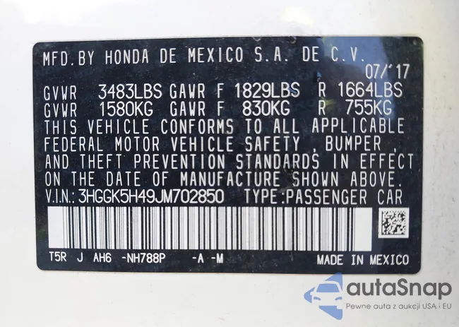 3HGGK5H49JM702850: 42911911