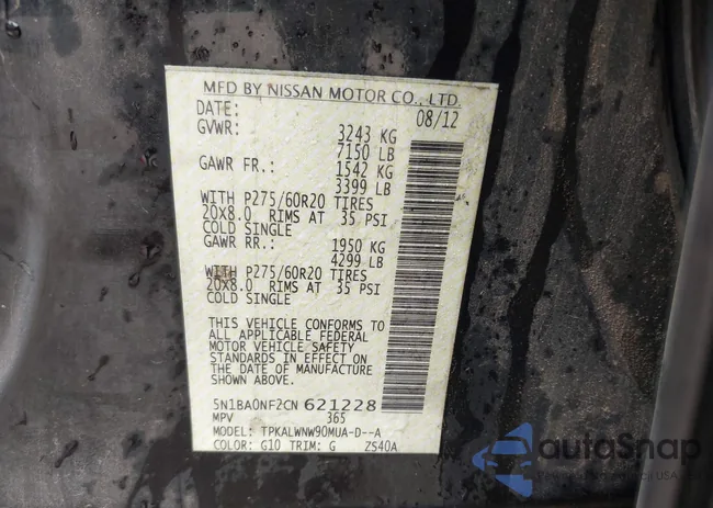 5N1BA0NF2CN621228: 42912017