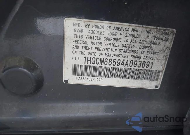 1HGCM66594A093691: 42912135