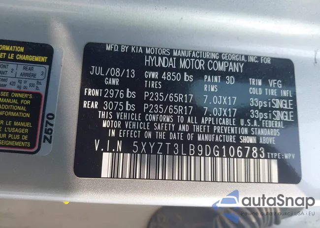 5XYZT3LB9DG106783: 42912219