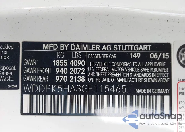 WDDPK5HA3GF115465: 42911291