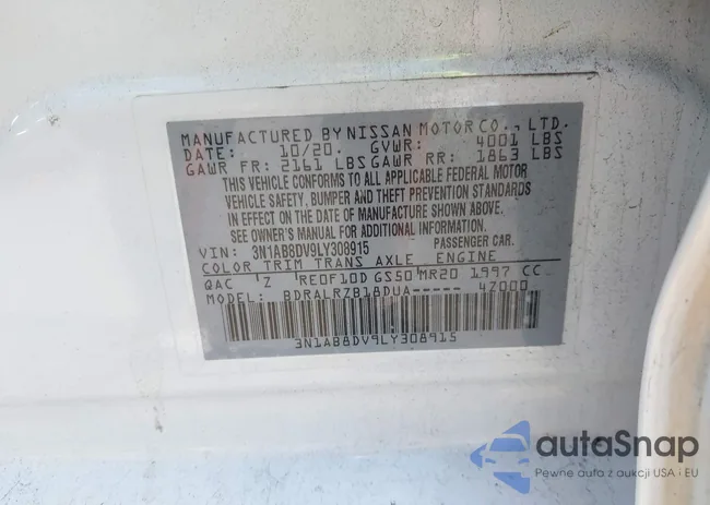 3N1AB8DV9LY308915: 42911409