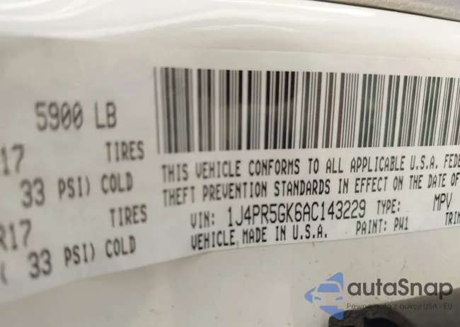 1J4PR5GK6AC143229: 42911418