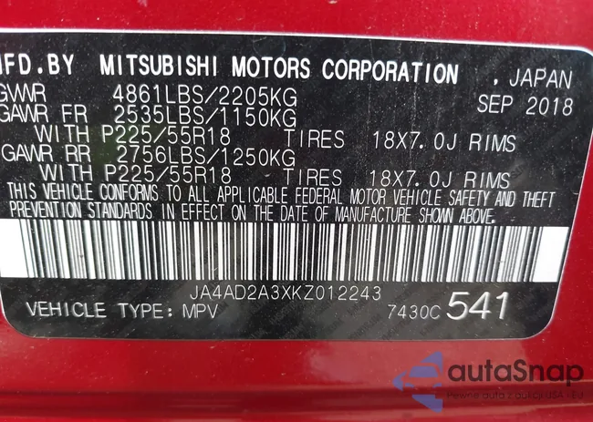 JA4AD2A3XKZ012243: 42911440