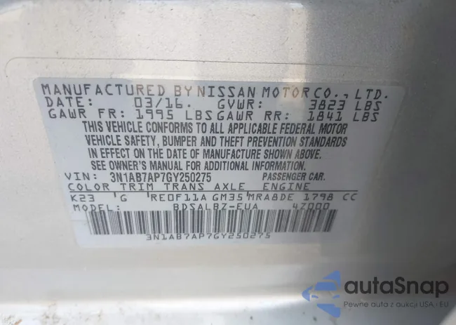 3N1AB7AP7GY250275: 42911532