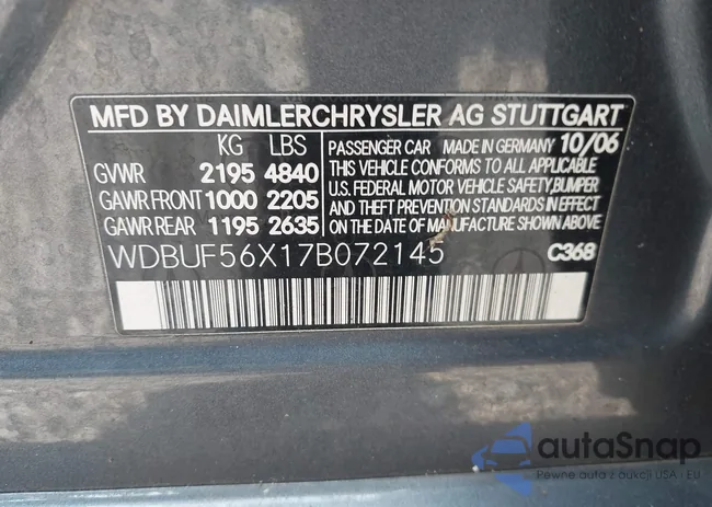 WDBUF56X17B072145: 42911578