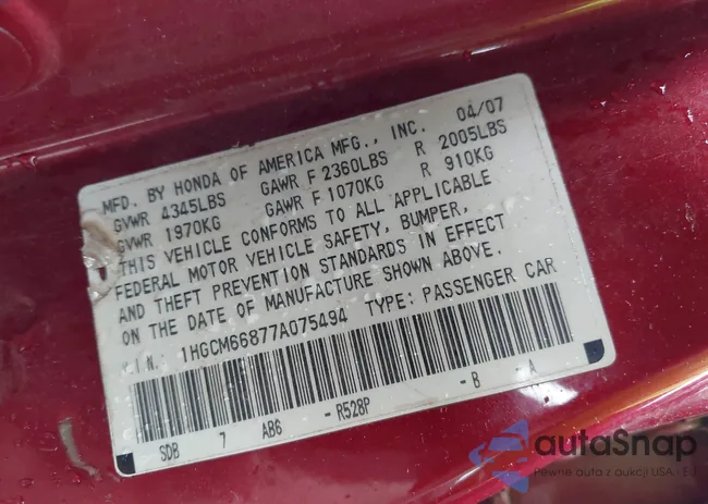 1HGCM66877A075494: 42912723