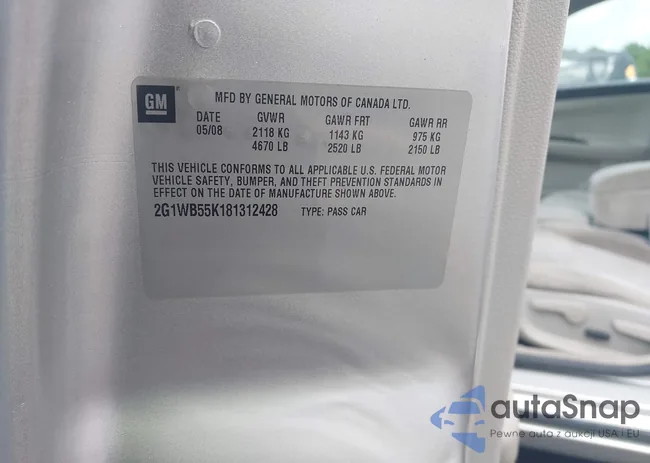 2G1WB55K181312428: 42912741