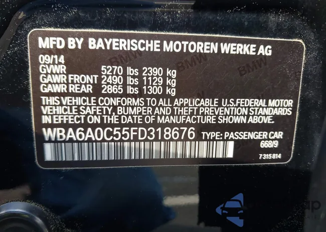 WBA6A0C55FD318676: 42912951