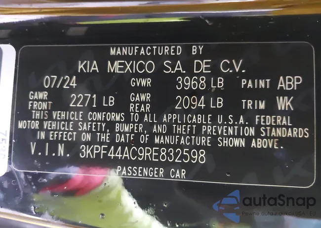 3KPF44AC9RE832598: 42912999