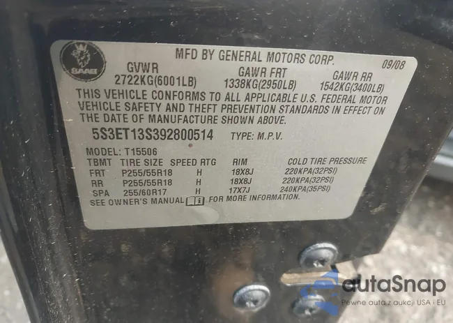 5S3ET13S392800514: 42913001