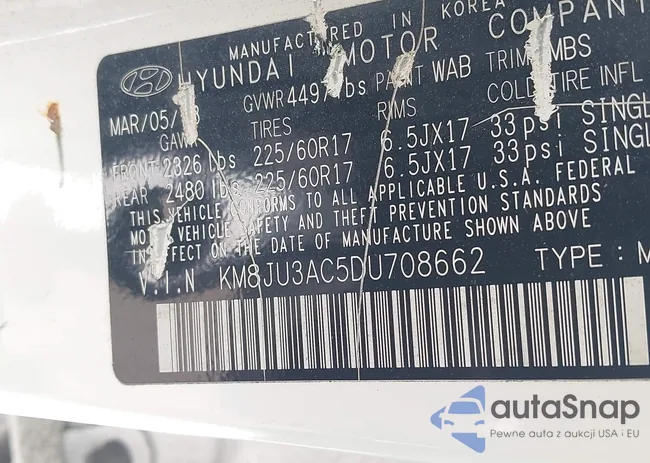 KM8JU3AC5DU708662: 42913054