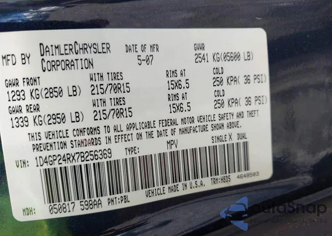 1D4GP24RX7B256369: 42912382