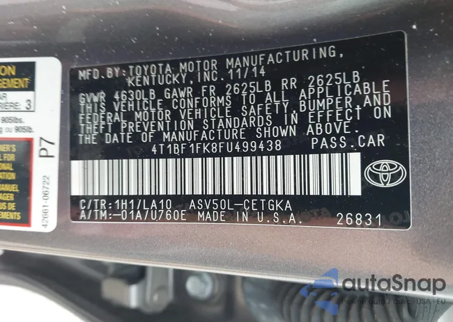 4T1BF1FK8FU499438: 42913679