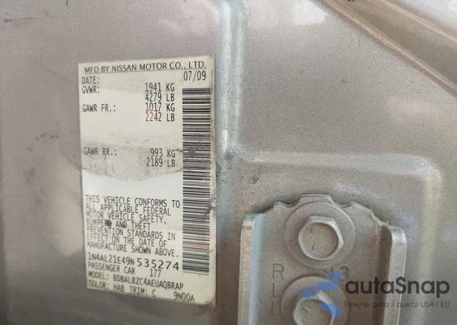 1N4AL21E49N535274: 42913709