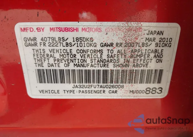 JA32U2FU7AU026008: 42913742