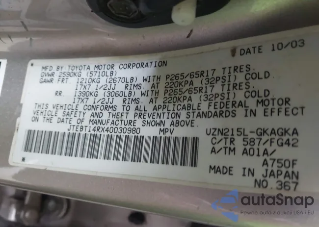 JTEBT14RX40030980: 42913815