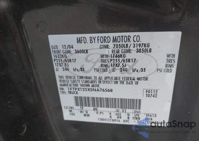 1FTPX125X5NA76568: 42913890