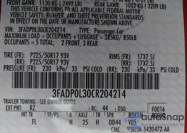 3FADP0L30CR204214: 42913923