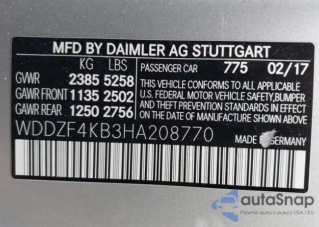 WDDZF4KB3HA208770: 42913969