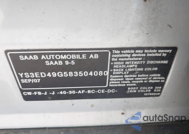 YS3ED49G583504080: 42913970